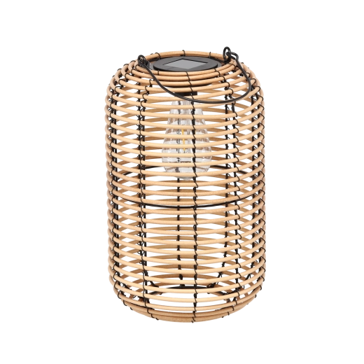 Päikeseenergial töötav metall-latern – beež 32 cm