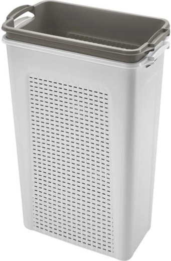 Plastist pesukorv musta pesu jaoks – komplekt 2×45 l, 44 × 26 × 58 cm