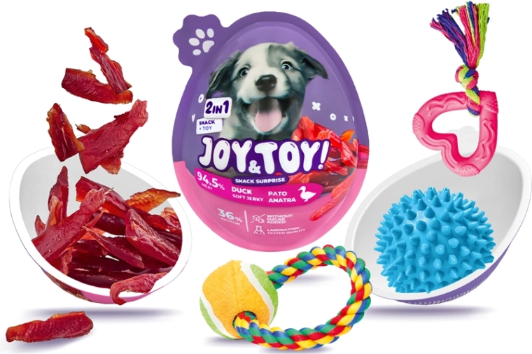 Joy&Toy üllatusmuna koertele – pehme pardijerky ja mänguasi