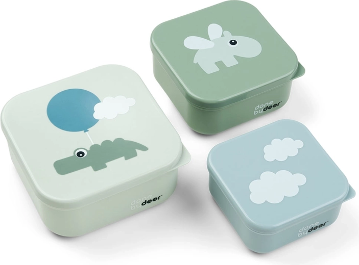 Done by Deer suupistekarpide komplekt Happy clouds roheline 3 tk
