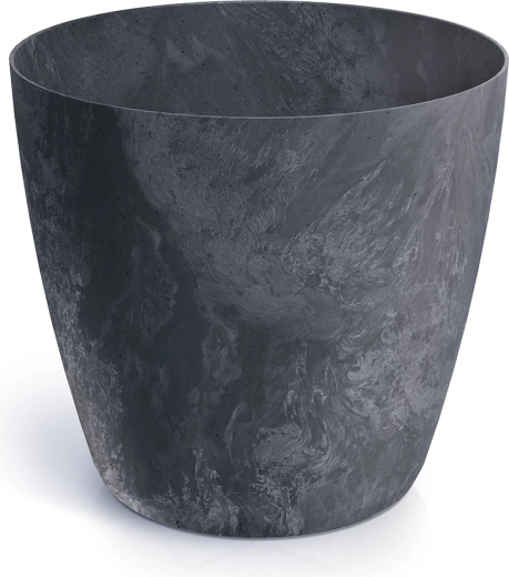 Flowerpot with concrete effect 13.8 cm anthracite