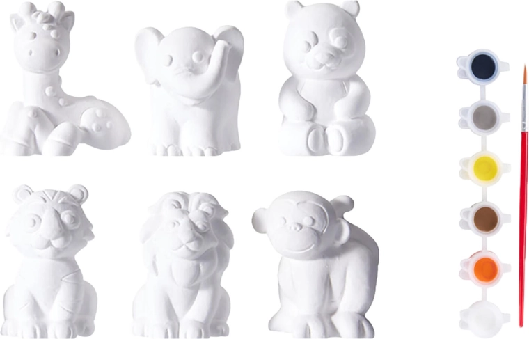 Painting set for plaster 3D figurines, 13 pieces