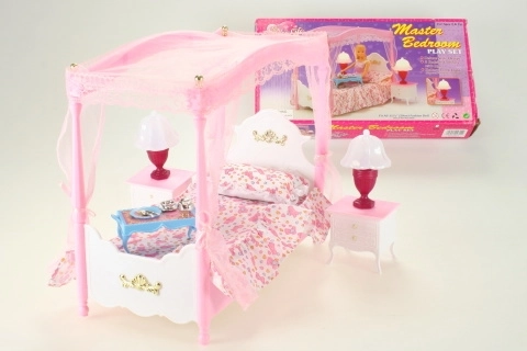 Glorie baldahhiinvoodi nukkudele valgustite ja lampidega