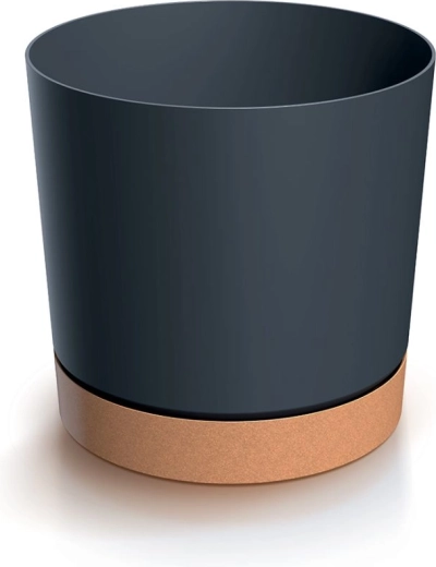 Lillepott aluskausiga TUBO ECO 14,8 cm antratsiit/Naturo