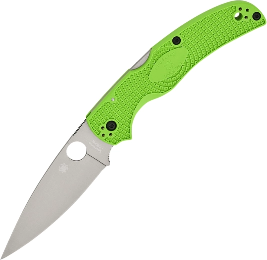 Kokkupandav nuga Spyderco Native Chief Salt, neoonroheline FRN, satiinviimistlusega tera 10,3 cm