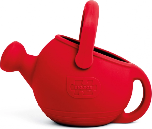 Bigjigs Toys silikoonist kastekann – punane