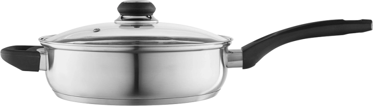 Altom Design Emilio roostevabast terasest sügav pann kaanega 24 cm, 2,8 l