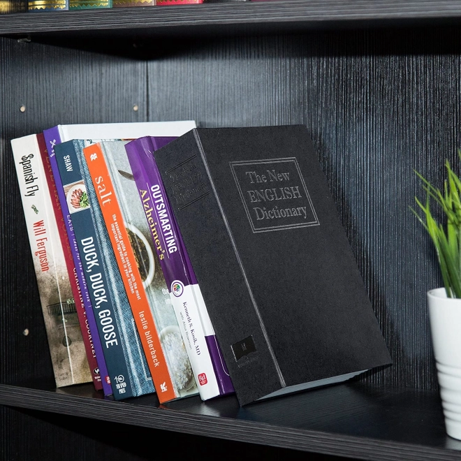 Raamatus peidetud seif võtmega 18 × 11,5 × 5,6 cm