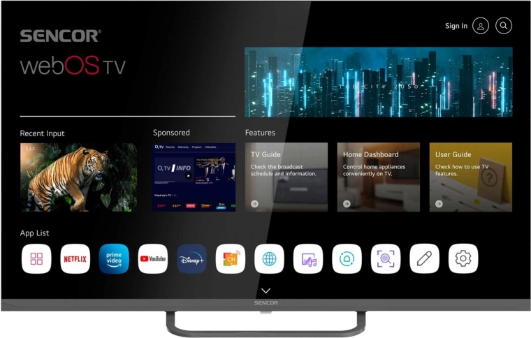 Sencor LED-televiisor 32" Smart webOS-iga, Wi‑Fi ja Bluetoothiga