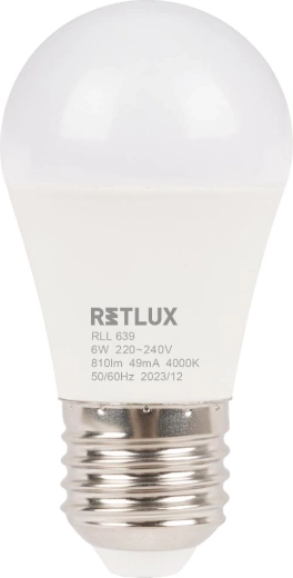 RETLUX LED-pirn Mini Globe E27 6 W 4000 K
