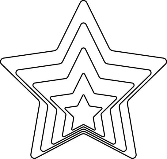 Orioni tähekujulised küpsisevormid 1,5–7,5 cm – 5 tk