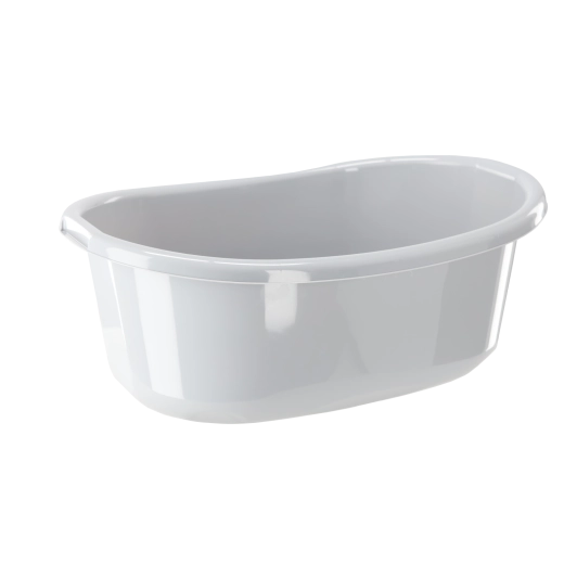 Ovaalne plastkauss sangadega 45 l, helehall