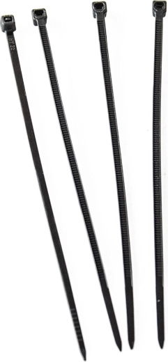 Nailonist kaablisidemed 200 × 3,6 mm, mustad (50 tk)