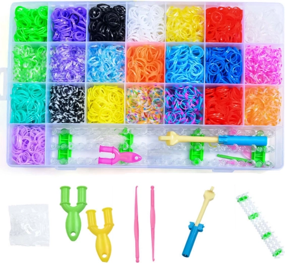Creative Bracelet-Making Rubber Band Set XXL 6,700 Pieces