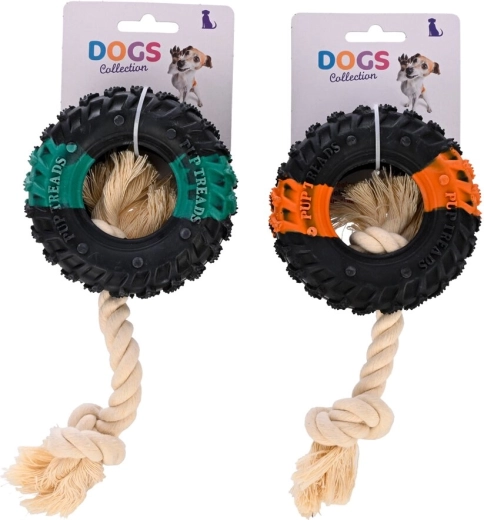 Koera mänguasi köis ja kumm 20 cm (2 varianti)