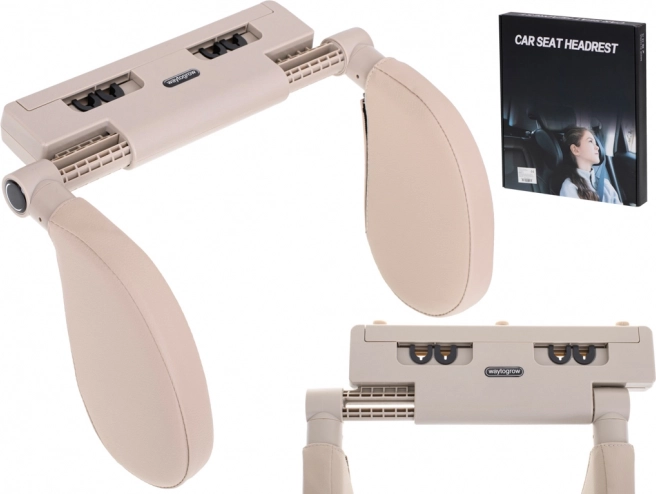 Autokinnitusega reisipadi pea ja kaela toetamiseks, reguleeritav – Beež