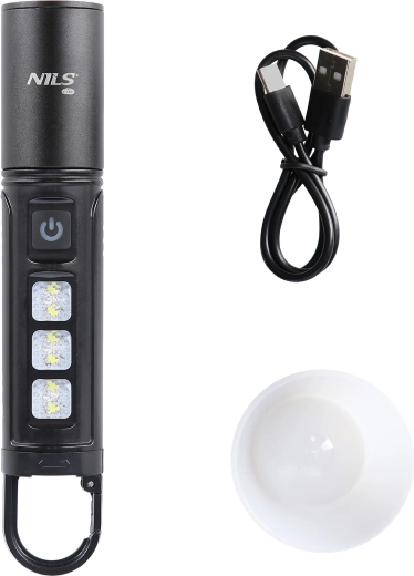 Multifunktsionaalne LED-taskulamp NILS Camp 800 lm, laetav difuusori ja külgmiste LED-idega
