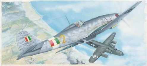 Plastikust lennukimudel Fiat G.55 1:48