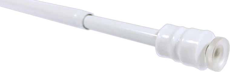 Stained-glass telescopic rod with suction cups, white (56–90 cm)