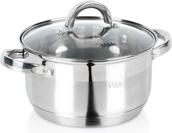 Roostevabast terasest pott klaaskaanega 20 cm, 3,4 l
