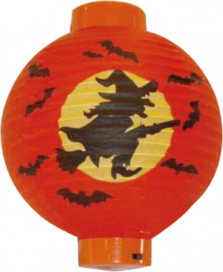 Dekoratiivne nõialampion Halloweeniks 20 cm, patareidega