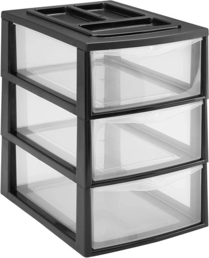 Plastist riiul 3 sahtliga HEIDRUN 38 × 27 × 38 cm