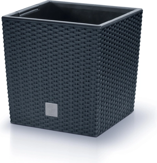 Lillepott Rato Low sisuga 26,2 × 26,2 cm – antratsiit
