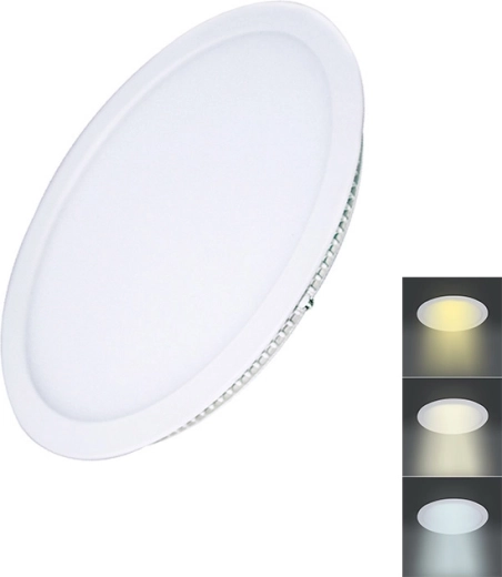 Solight LED ümmargune CCT-minipaneel süvistatavasse lakke 12 W