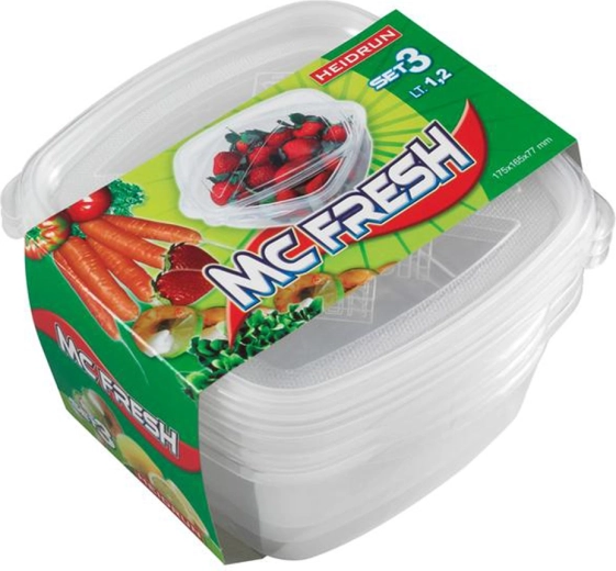 Plastkarbid kaantega HEIDRUN McFresh 3 × 1,2 l