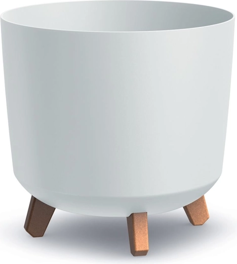 Lillepott Gracia Tubus 29,8 cm valge betooniefektiga