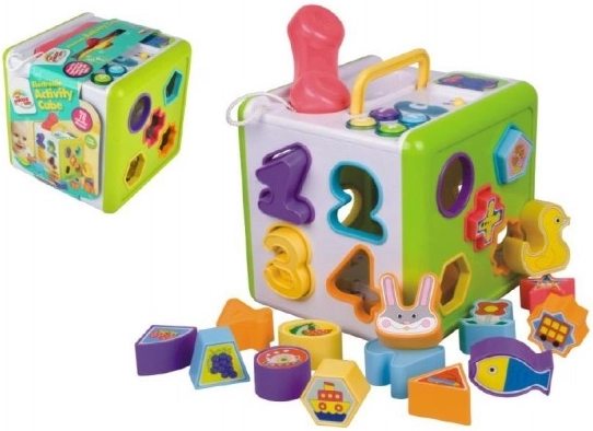 Telefoni ja kujunditega sorteerimiskuubik kõige pisematele