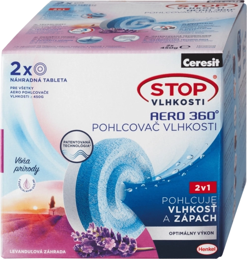 Ceresit Stop niiskuse AERO 360° asendustabletid lavendliga 2×450 g