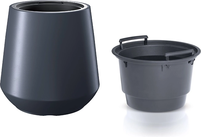 Anthracite planter with insert 44 cm, 51 l