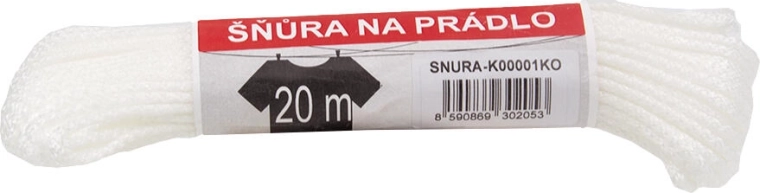 PPV pesunöör 20 m, läbimõõt 3 mm, valge
