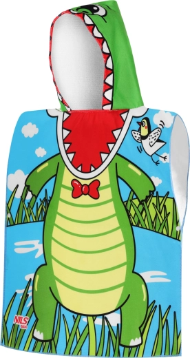 NILS Aqua Crocodile laste mikrokiust pontšo kapuutsiga