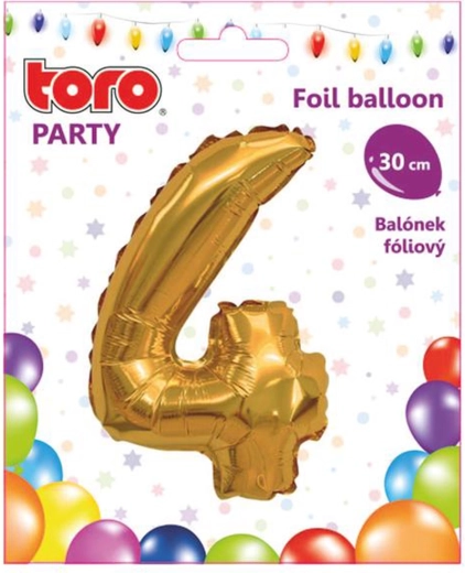 Fooliumõhupall number 4 30 cm kuldne TORO