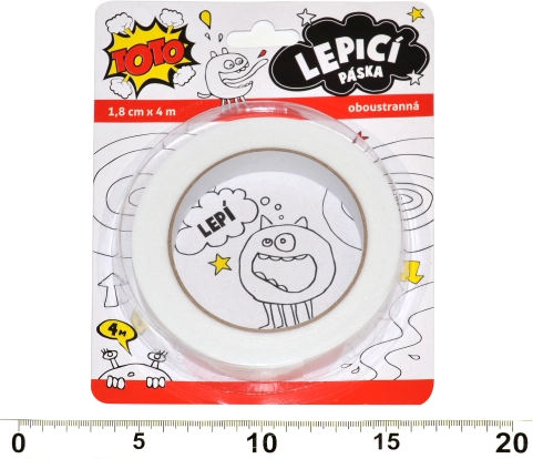 Kahepoolne teip 18 mm x 4 m