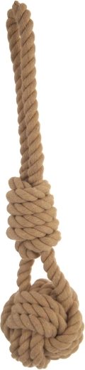 Koera mänguasi köis palliga beež 25 cm