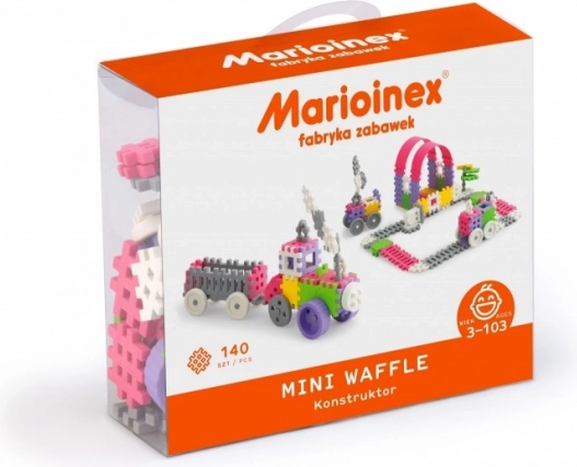 Mini Waffle Konstruktor ehitusklotsid 140 tk – roosa