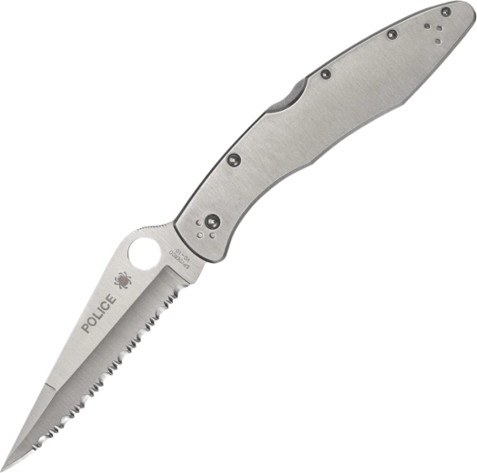 Spyderco Police Model taskus kokkupandav nuga 10,7 cm, sakiline tera, VG-10