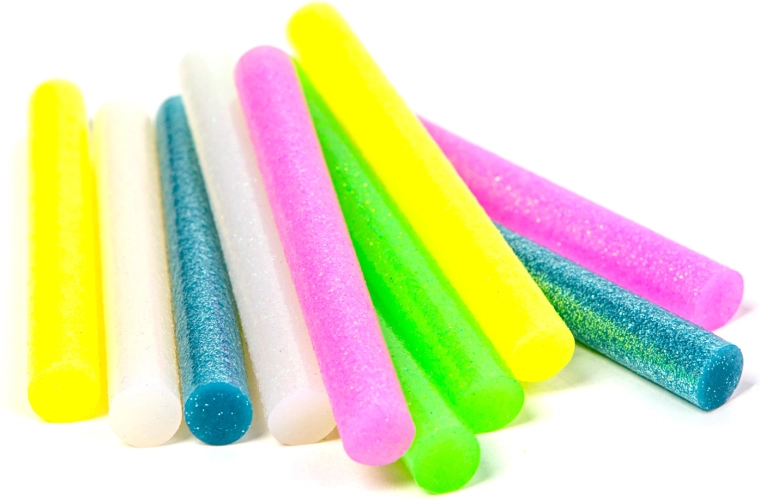 Fluorescent hot glue sticks 11 x 100 mm, 10 pcs