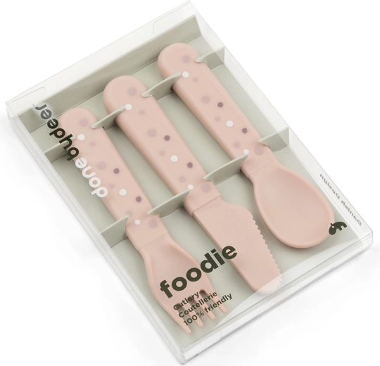 Done by Deer söögiriistade komplekt Foodie Happy dots roosa