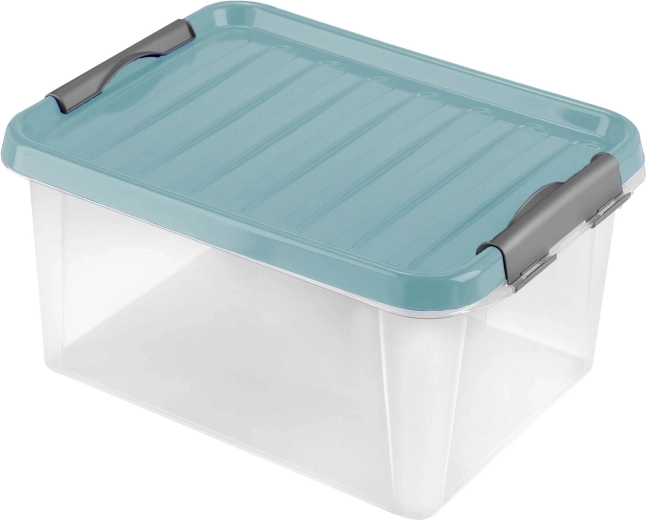 Plastikust kaanega hoiukarp HEIDRUN Clip 14 l