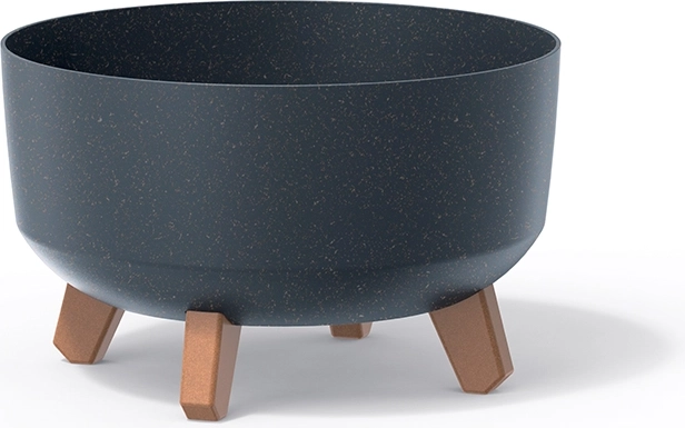 Lillepott Gracia Low Eco Wood 28,5 cm – antratsiit