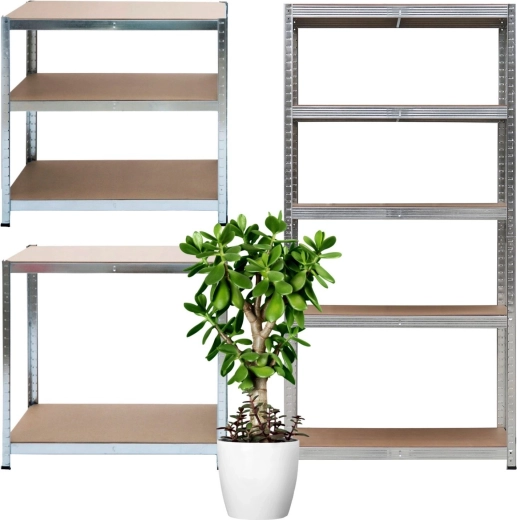 Metallist laoriiul 2in1, 5 riiuliga, 150 × 75 × 30 cm