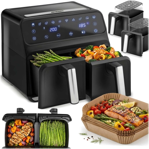 Kahekambriline kuumaõhufritüür 8 l BERDSEN