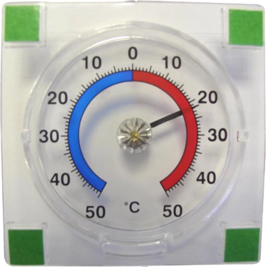 Välistingimustesse isekleepuv termomeeter PROVENCE -50 kuni +50 °C, läbipaistev