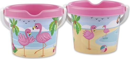 Androni flamingokujundusega ämber