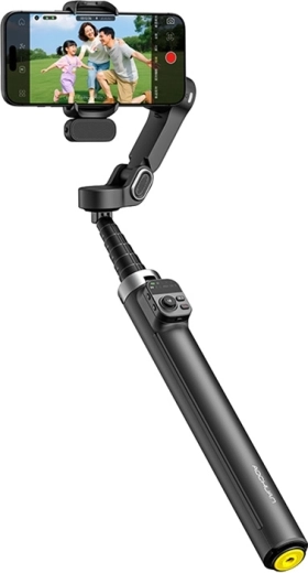 AOCHUAN V3 3-teljeline stabilisaator (gimbal) telefonile AI-näojälgimisega, must