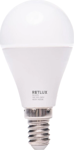 LED-pirn Retlux G45 E14 3 W külmvalge